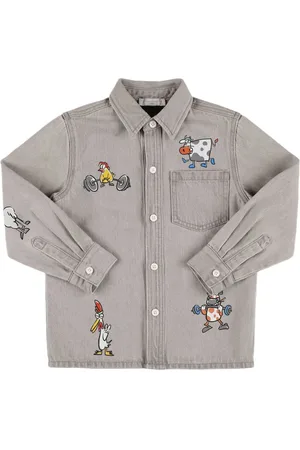 Stella McCartney Camisa De Denim De Algodón Estampada