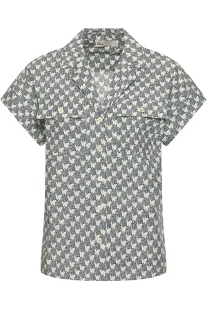 Tory Burch Camisa De Popelina De Manga Corta