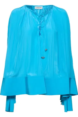 Lanvin Blusa De Satén Con Manga Larga