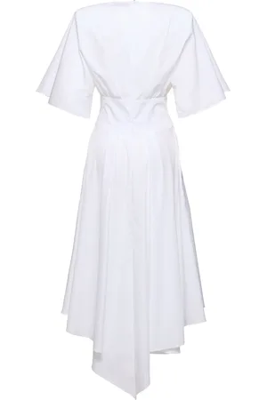 ALEXANDRE VAUTHIER Vestido Midi De Popelina De Algodón