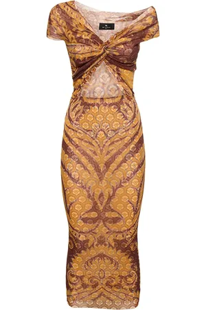 Etro Vestido De Malla Estampado