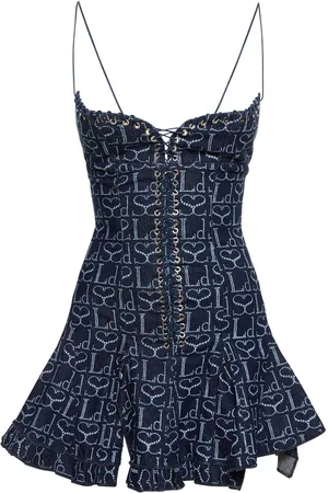 Ludovic De Saint Sernin Vestido Corsé De Denim