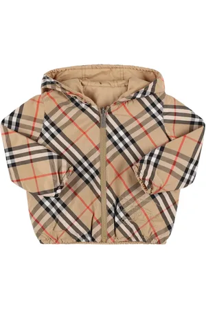 Burberry Chaqueta De Algodón Y Techno Estampada