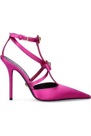 VERSACE Sandalias Destalonadas De Satén 110mm
