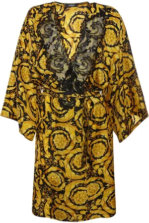 VERSACE Vestido Corto De Sarga De Seda