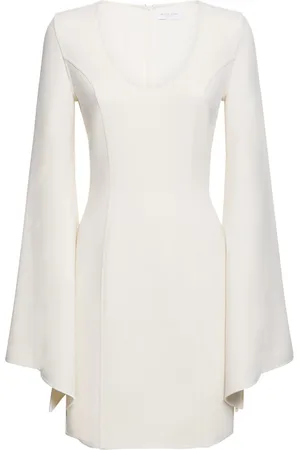 Michael Kors Vestido De Crepé De Lana Con Manga Abierta