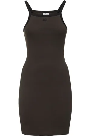 Courrèges Vestido Corto De Jersey De Algodón
