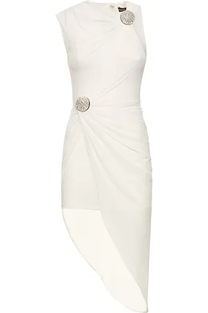 DAVID KOMA Vestido Corto De Malla Con Cristales