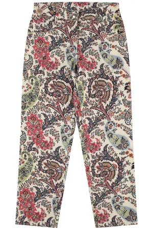 Etro Pantalones De Algodón Stretch Estampados