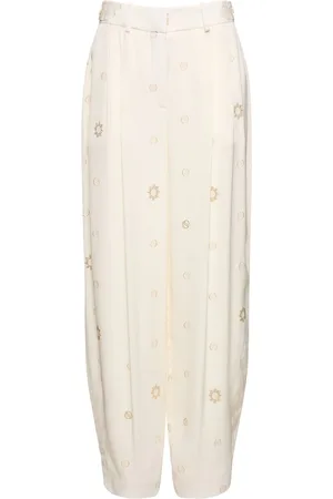Stella McCartney Pantalones Anchos De Viscosa