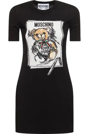 Moschino Vestido Corto De Punto De Algodón