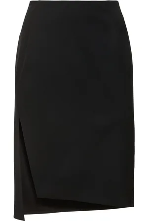 VERSACE Falda Lápiz Midi De Lana Stretch