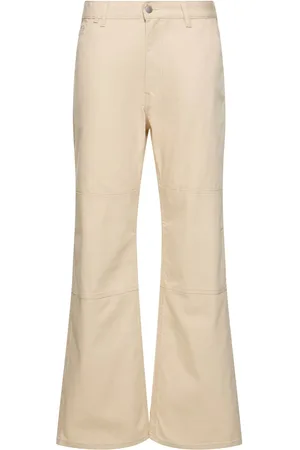 Acne Studios Pantalones Rectos De Lona De Algodón