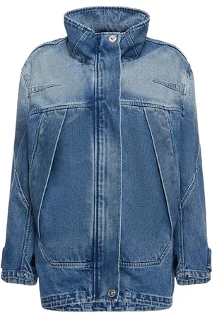 VERSACE Chaqueta De Denim De Cuello Alto