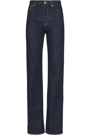 Dolce & Gabbana Jeans Rectos De Denim Con Cintura Alta