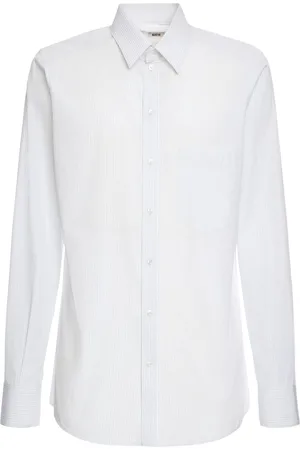 Dolce & Gabbana Camisa De Popelina De Algodón A Rayas