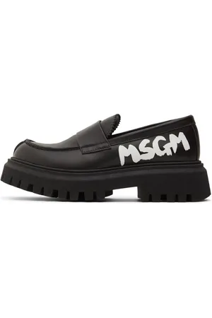 Msgm Mocasines De Piel Con Logo