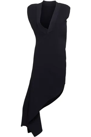 SACAI Vestido Midi Asimétrico De Punto