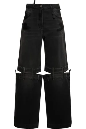 The Attico Jeans Anchos Con Aberturas