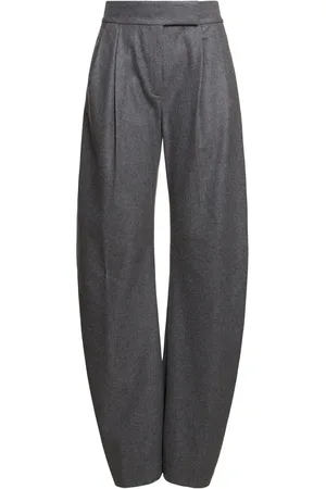 The Attico Pantalones De Gabardina De Lana