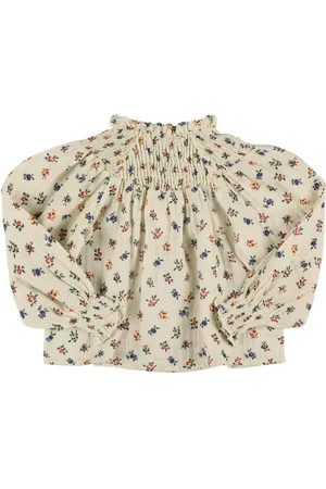The New Society Camisa De De Muselina De Algodón Estampada