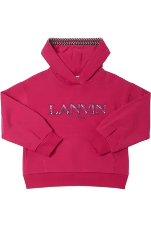 Lanvin Sudadera De Algodón Bordada Con Capucha