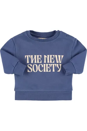 The New Society Sudadera De Algodón Con Cuello Redondo