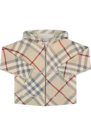 Burberry Cárdigan De Lana Estampado Con Cremallera
