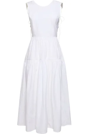 Cecilie Bahnsen Vestido Midi De Algodón