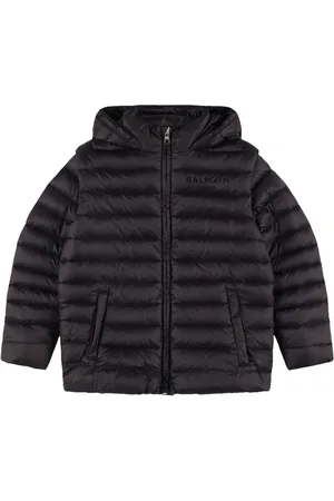 Balmain Chaqueta De Plumas Con Capucha