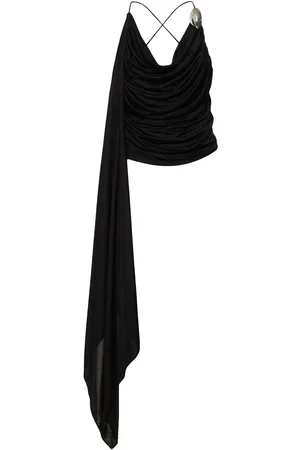 GIUSEPPE DI MORABITO Top De Jersey De Viscosa Drapeado