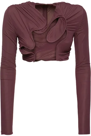 CHRISTOPHER ESBER Top Corto De Jersey Transparente