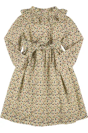 BONPOINT Vestido De Algodón Con Estampado