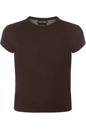 Tom Ford Top De Punto De Cashmere Y Seda Con Manga Corta