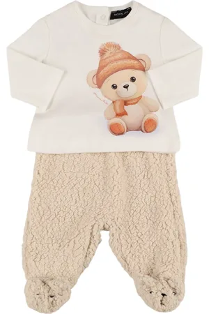 MONNALISA Camiseta De Jersey De Algodón Y Polainas De Teddy