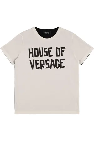 VERSACE Camiseta De Jersey De Algodón Con Logo