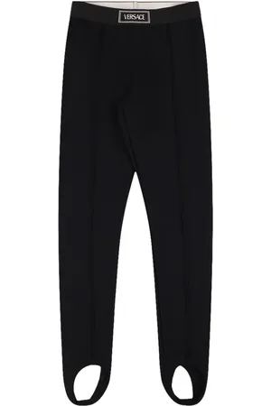 VERSACE Leggings De Viscosa Con Logo