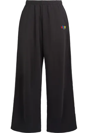 Balenciaga Pantalones De Algodón Baggy