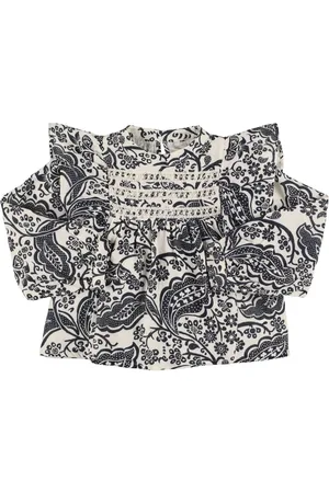 The New Society Camisa De Algodón Estampado Y Bordado