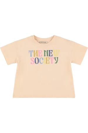 The New Society Camiseta De Jersey De Algodón Estampada