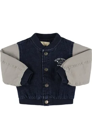 The New Society Chaqueta Bomber De Denim De Algodón