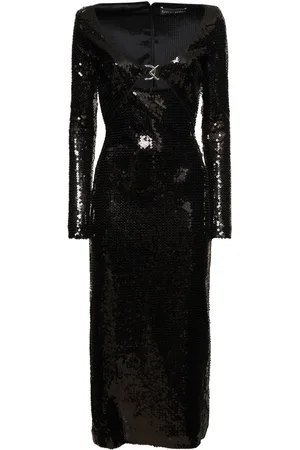 DAVID KOMA Vestido Midi Con Lentejuelas