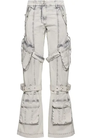 Acne Studios Pantalones Cargo De Sarga De Algodón