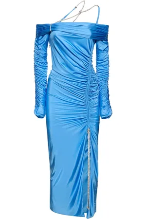 Zuhair Murad Vestido Midi De Jersey Con Hombros Descubiertos