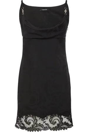VERSACE Vestido De Satén Y Encaje