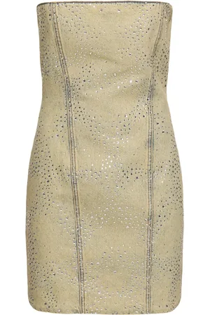 GIUSEPPE DI MORABITO Vestido Corto De Denim De Algodón