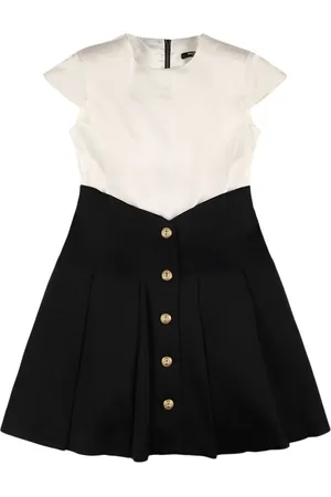 Balmain Vestido De Cady Con Botones