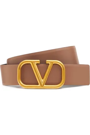 VALENTINO GARAVANI Cinturón Reversible De Piel Con Logo 4cm
