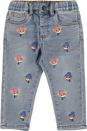 MONNALISA Jeans De Algodón Stretch Bordados