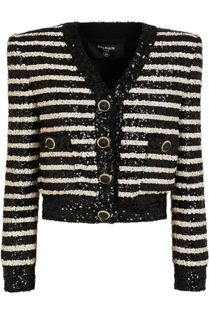 Balmain Chaqueta Con Lentejuelas